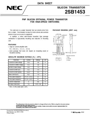 B1453 Datasheet PDF NEC => Renesas Technology