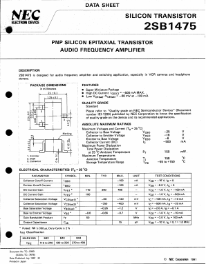 2SB1475B43 Datasheet PDF NEC => Renesas Technology