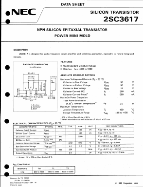 2SC3617-T2 Datasheet PDF NEC => Renesas Technology