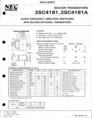 2SC4181A Datasheet PDF NEC => Renesas Technology
