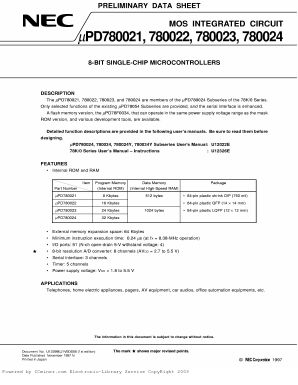 UPD780023GK-XXX-8A8 Datasheet PDF NEC => Renesas Technology