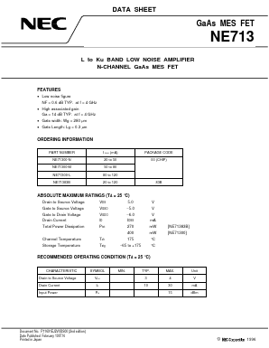 NE713 Datasheet PDF NEC => Renesas Technology