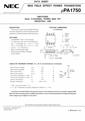 UPA1750 Datasheet PDF NEC => Renesas Technology