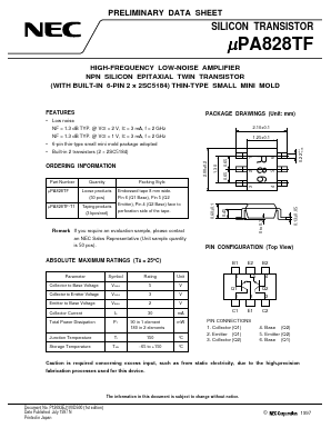 UPA828 Datasheet PDF NEC => Renesas Technology
