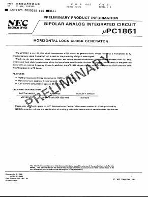 UPC1861 Datasheet PDF NEC => Renesas Technology