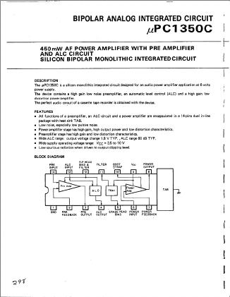 UPC1350C Datasheet PDF NEC => Renesas Technology