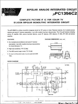 UPC1356C2 Datasheet PDF NEC => Renesas Technology