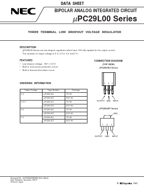 UPC29L05J Datasheet PDF NEC => Renesas Technology