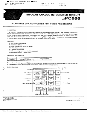 UPC666GS Datasheet PDF NEC => Renesas Technology