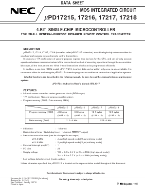 UPD17215GT-XXX Datasheet PDF NEC => Renesas Technology