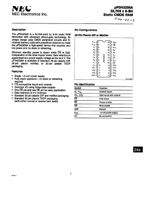 UPD43256AGU-15L Datasheet PDF NEC => Renesas Technology