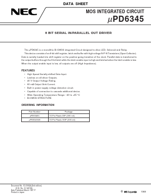 UPD6345GS-E2 Datasheet PDF NEC => Renesas Technology