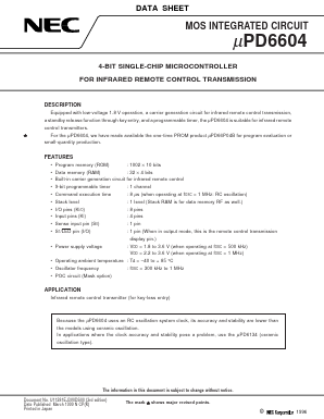 UPD6604GS-XXX-GJG-T1 Datasheet PDF NEC => Renesas Technology