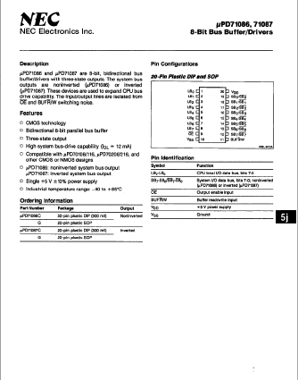 UPD71087G Datasheet PDF NEC => Renesas Technology