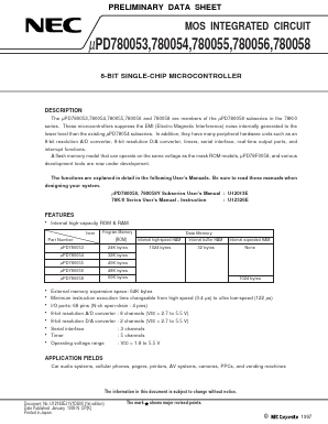 UPD780056 Datasheet PDF NEC => Renesas Technology