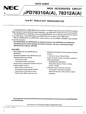 UPD78310ACW Datasheet PDF NEC => Renesas Technology