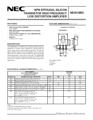 NE461M02 Datasheet PDF NEC => Renesas Technology