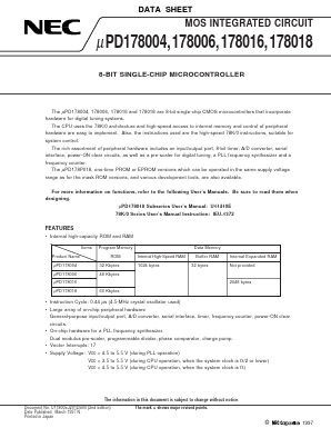 UPD178006 Datasheet PDF NEC => Renesas Technology