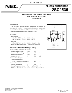 C4536 Datasheet PDF NEC => Renesas Technology