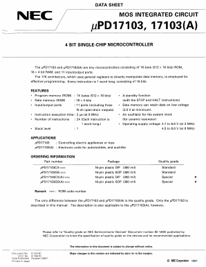 UPD17103GX-XXX Datasheet PDF NEC => Renesas Technology