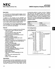 UPD72020C-8 Datasheet PDF NEC => Renesas Technology