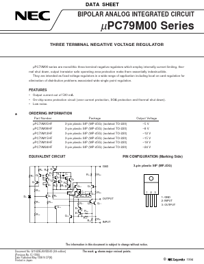 UPC79M05HF Datasheet PDF NEC => Renesas Technology