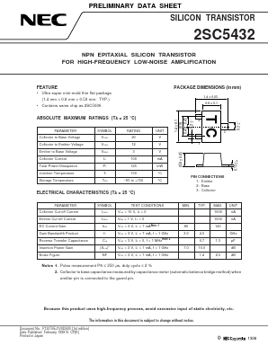 2SC5432-T1 Datasheet PDF NEC => Renesas Technology
