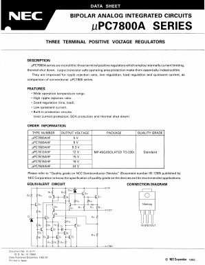 UPC7812AHF Datasheet PDF NEC => Renesas Technology