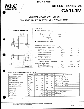 GA1L4M Datasheet PDF NEC => Renesas Technology