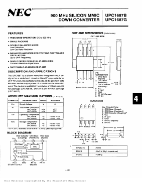 UPC1687B Datasheet PDF NEC => Renesas Technology