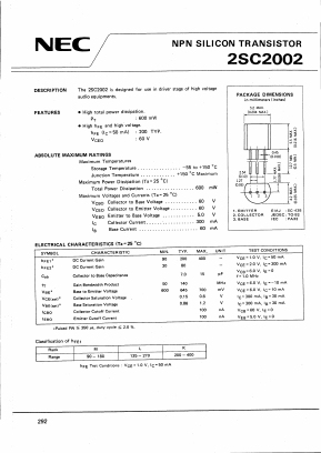 C2002 Datasheet PDF NEC => Renesas Technology