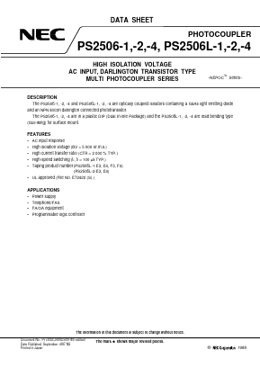 PS2506L-4 Datasheet PDF NEC => Renesas Technology