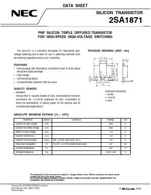 2SA1871 Datasheet PDF NEC => Renesas Technology