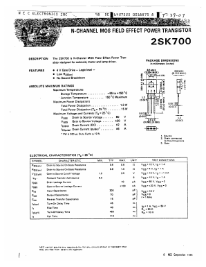 K700 Datasheet PDF NEC => Renesas Technology