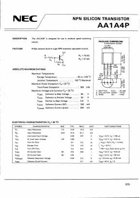 AA1A4P Datasheet PDF NEC => Renesas Technology