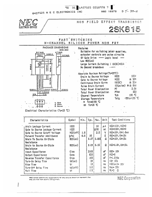 2SK815 Datasheet PDF NEC => Renesas Technology