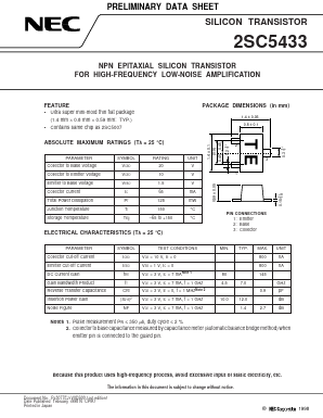 2SC5433 Datasheet PDF NEC => Renesas Technology