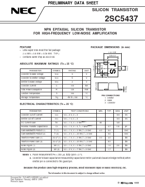 2SC5437 Datasheet PDF NEC => Renesas Technology