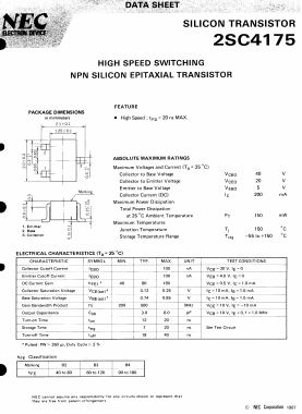 2SC4175 Datasheet PDF NEC => Renesas Technology