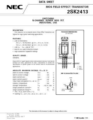 2SK2413 Datasheet PDF NEC => Renesas Technology