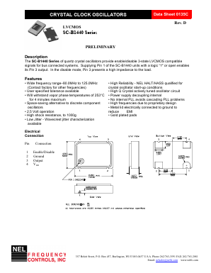SC-A1440 Datasheet PDF NEL Frequency Controls
