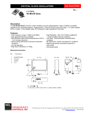 SC-A142A Datasheet PDF NEL Frequency Controls
