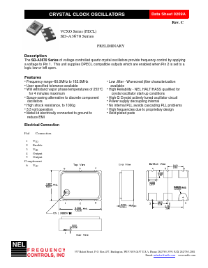 SD367X Datasheet PDF NEL Frequency Controls