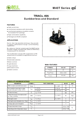M40T Datasheet PDF Nell Semiconductor Co., Ltd