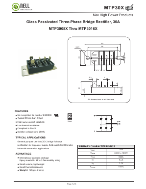 MTP30X Datasheet PDF Nell Semiconductor Co., Ltd