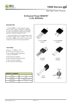 1N60E Datasheet PDF Nell Semiconductor Co., Ltd