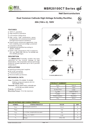 MBRF20100CT Datasheet PDF Nell Semiconductor Co., Ltd