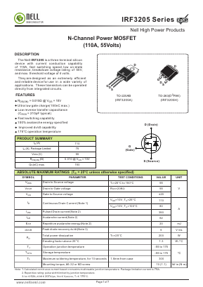 IRF3205A Datasheet PDF Nell Semiconductor Co., Ltd
