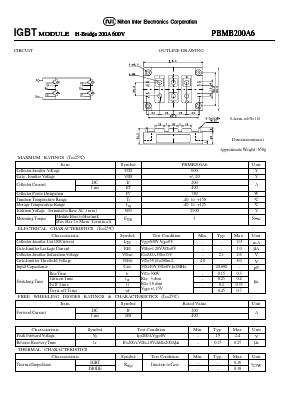 PBMB200A6 Datasheet PDF Nihon Inter Electronics
