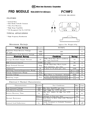 PC50F2 Datasheet PDF Nihon Inter Electronics